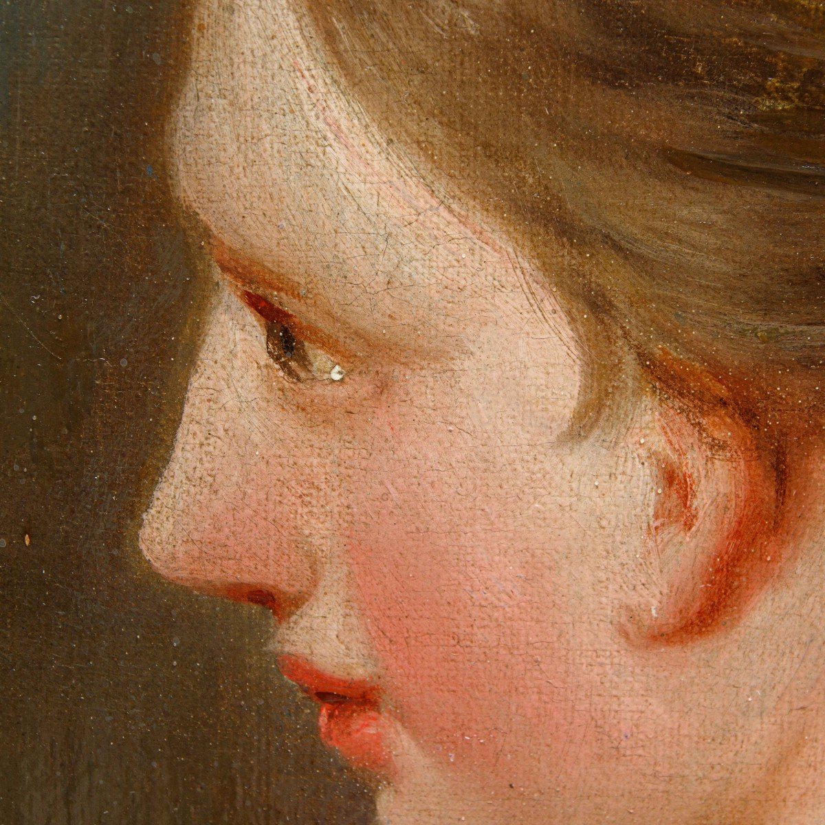 Andrea Casali ( 1705 - 1784), Study By Profile Of Woman-photo-4