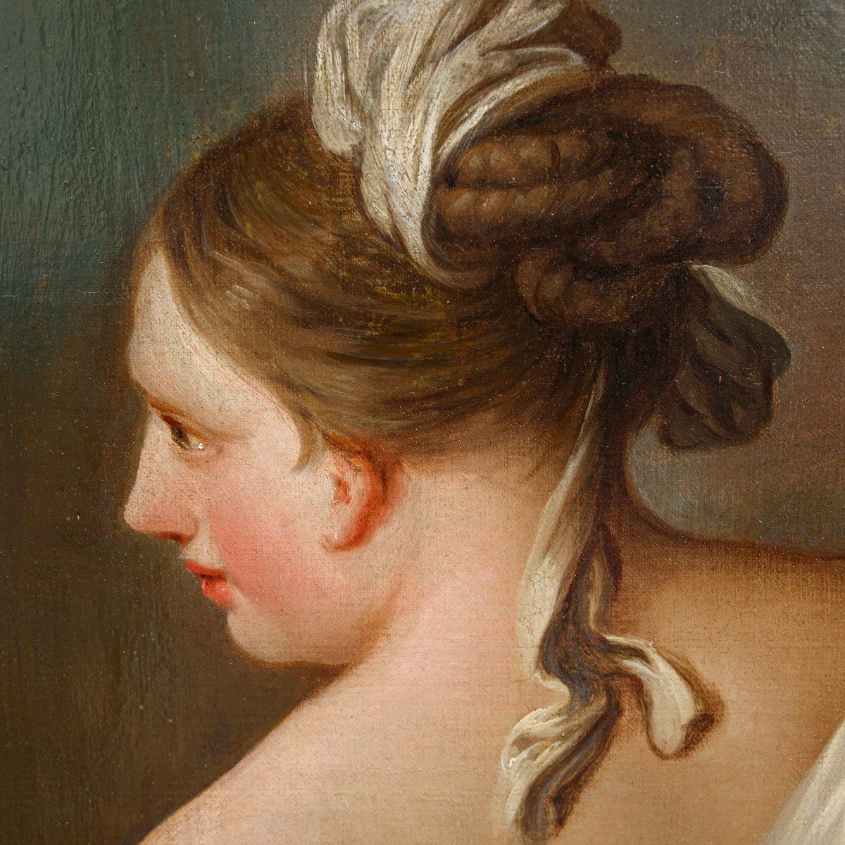 Andrea Casali ( 1705 - 1784), Study By Profile Of Woman-photo-2