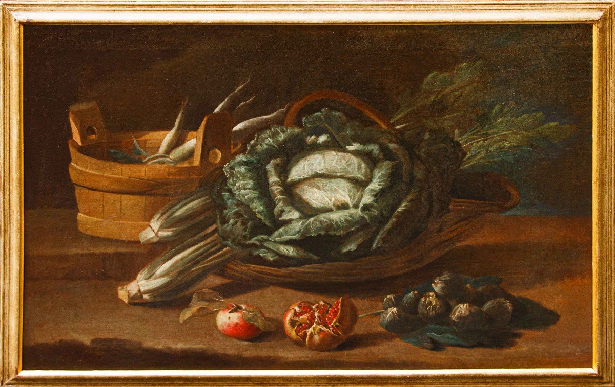 Nicola Levoli (rimini, 1728 - 1801), Couple Of Still Lifes With Vegetables -photo-2