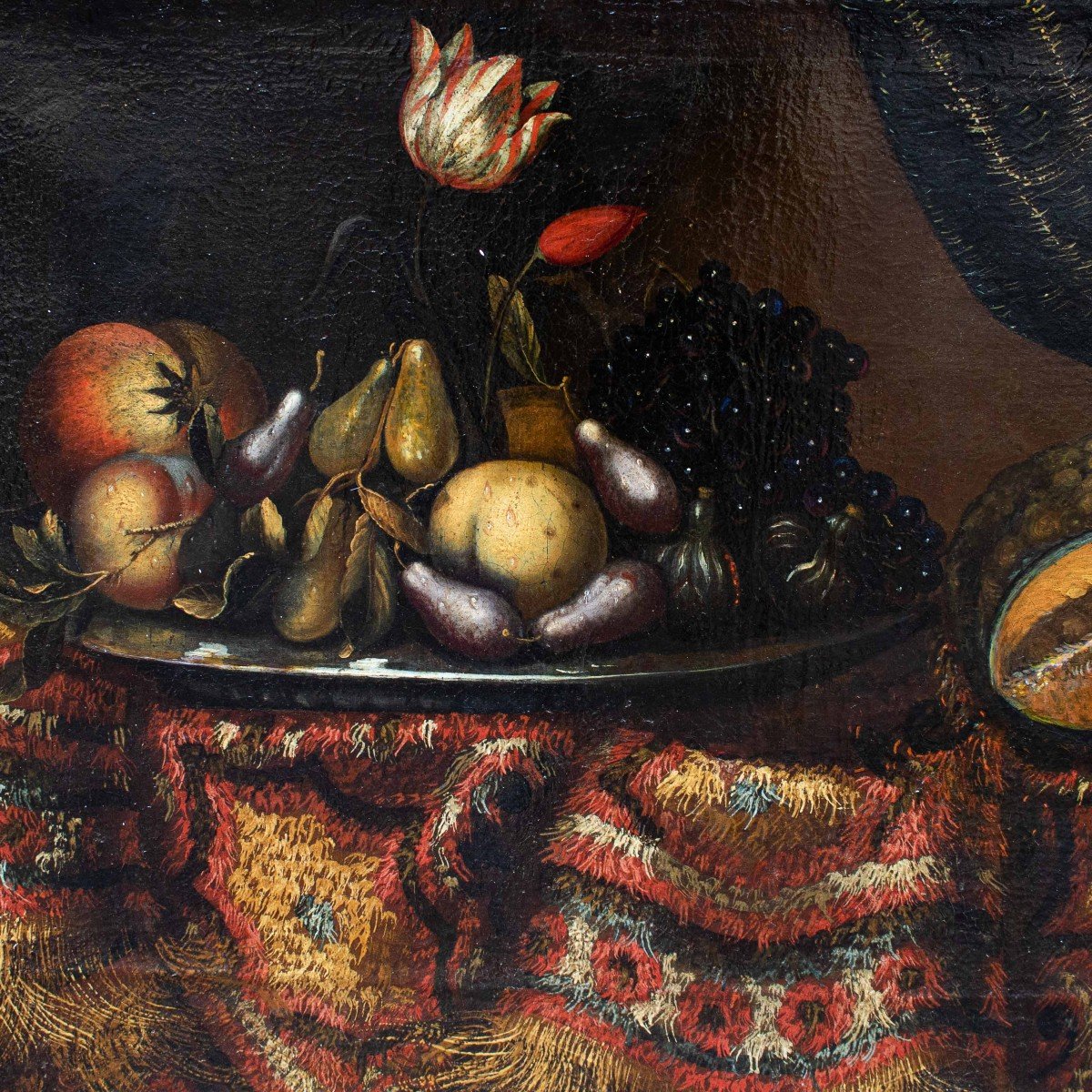 Cercle De Francesco Noletti Dit Le Maltais ( 1611 ça. - 1654), Nature Morte Avec Fleur-photo-2