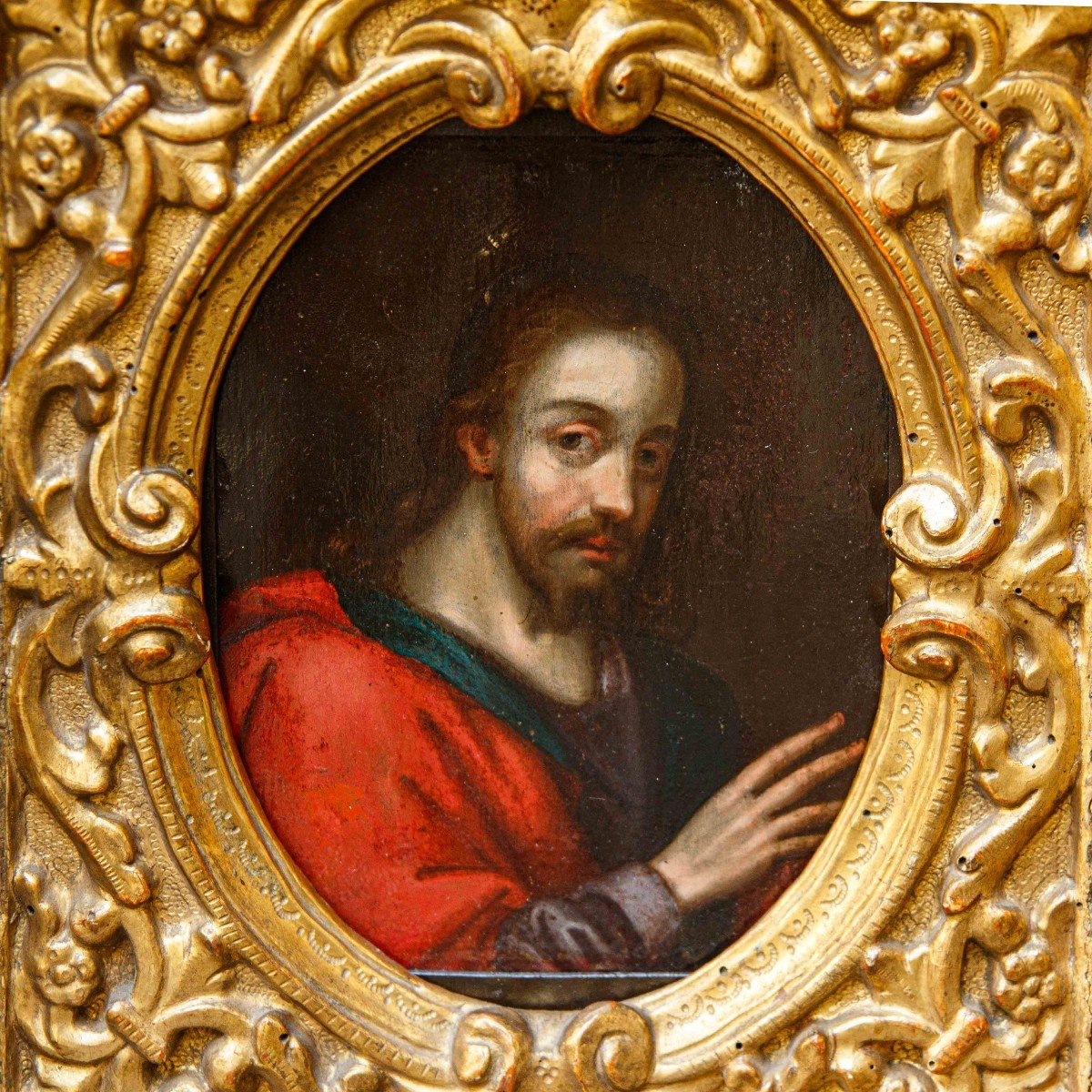 Disciple Du "maître De 1499" (fin 15ème - Début 17ème Siècle), Christ Bénissant-photo-2