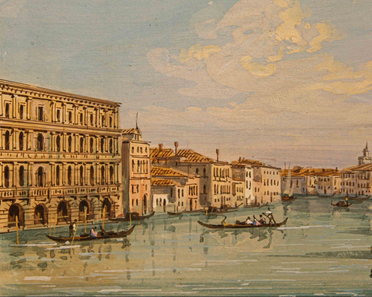 18ème Siècle,  Vue Sur Le Grand Canal -photo-2