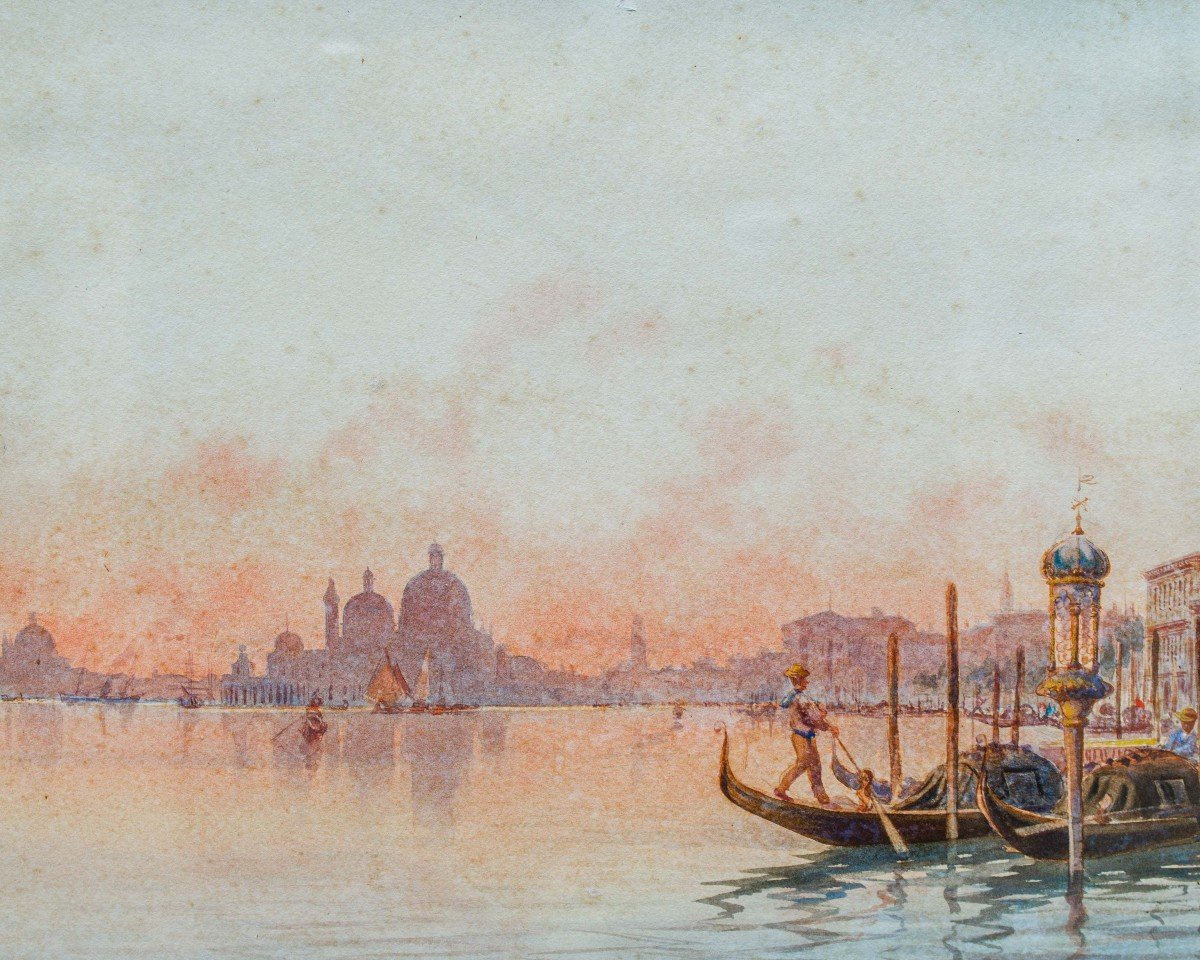 Umberto Ongania ( Venice, 1867 - 1942), Views Of Venice -photo-1