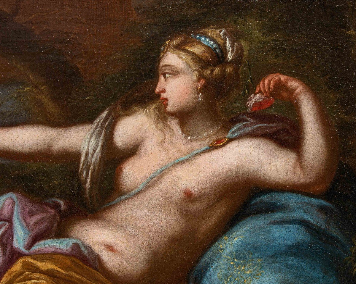 Cercle De Bon Boullogne (paris, 1649 - Ivi, 1717), Vénus Et Cupidon Avec Cortège Bacchète -photo-4