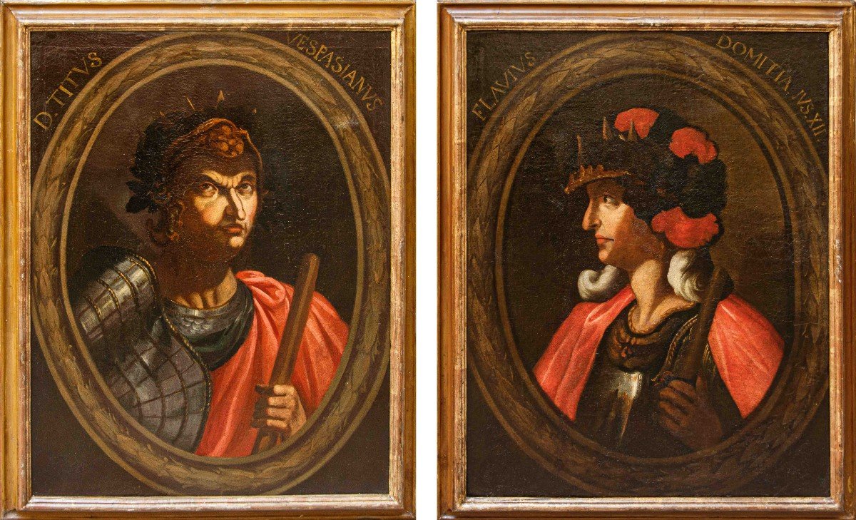 17th Century, Genoese School, Portraits Of Roman Emperors