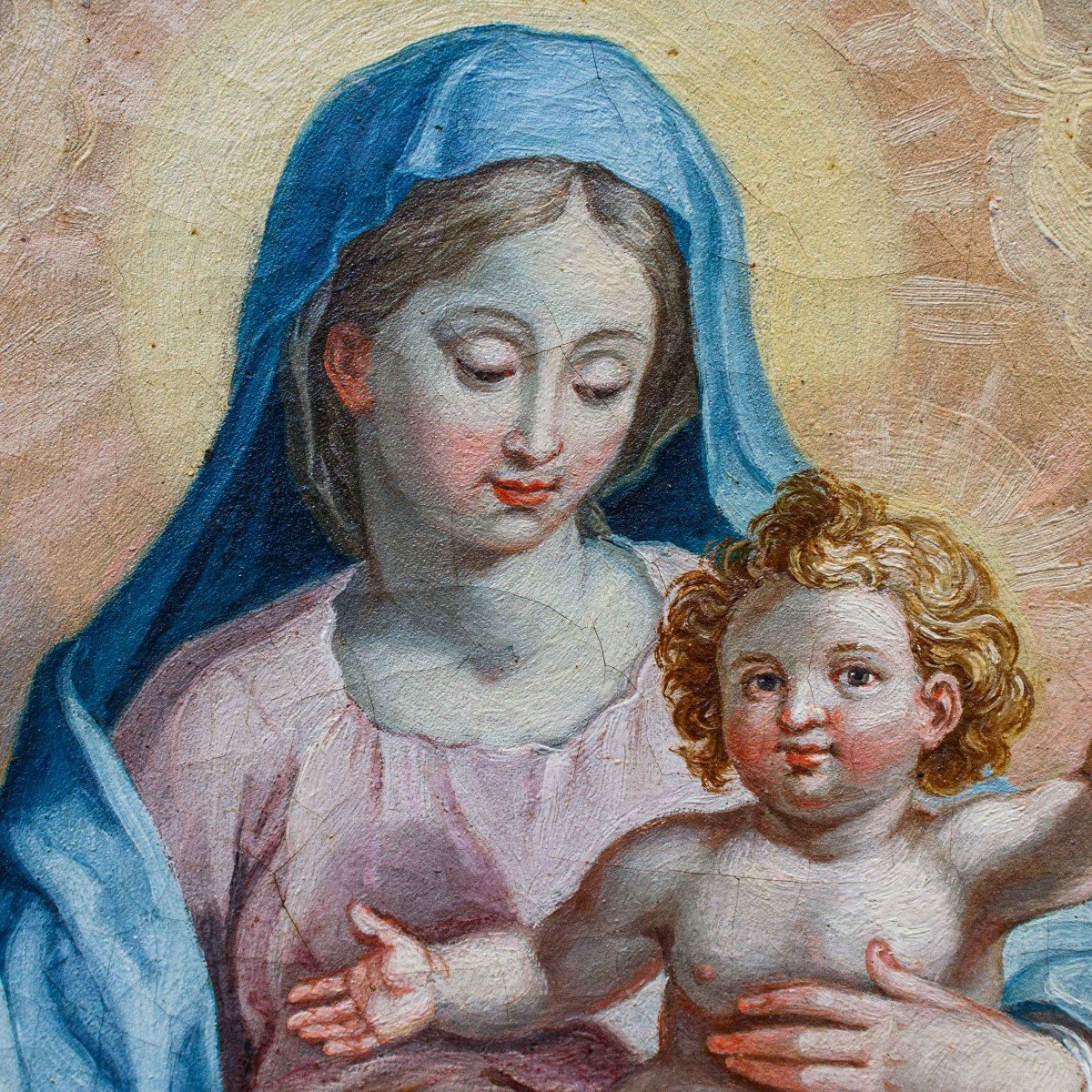 17ème Siècle, Madonna Avec Bambino-photo-3