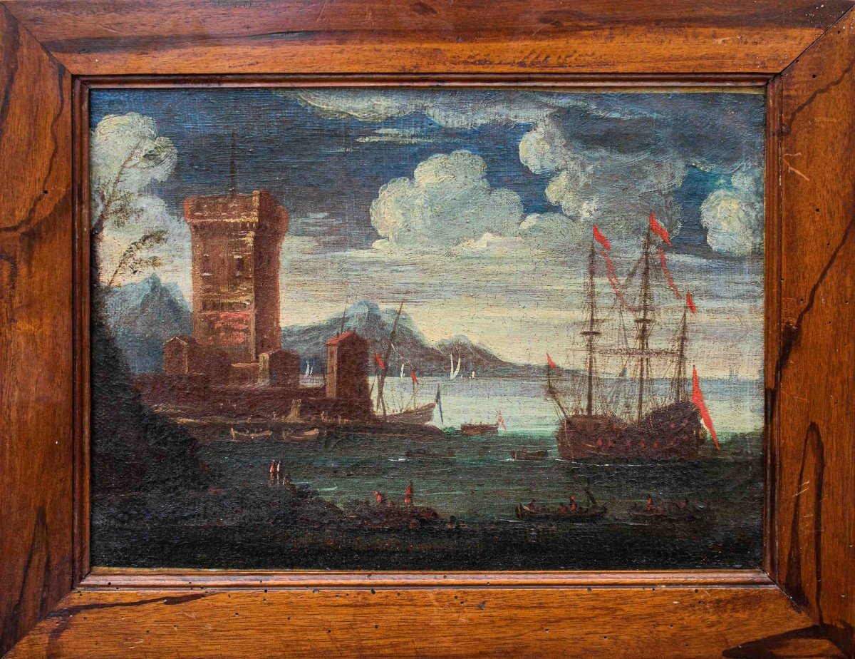 Late 17th - Early 18th Century, Couple Of Sea Views-photo-4