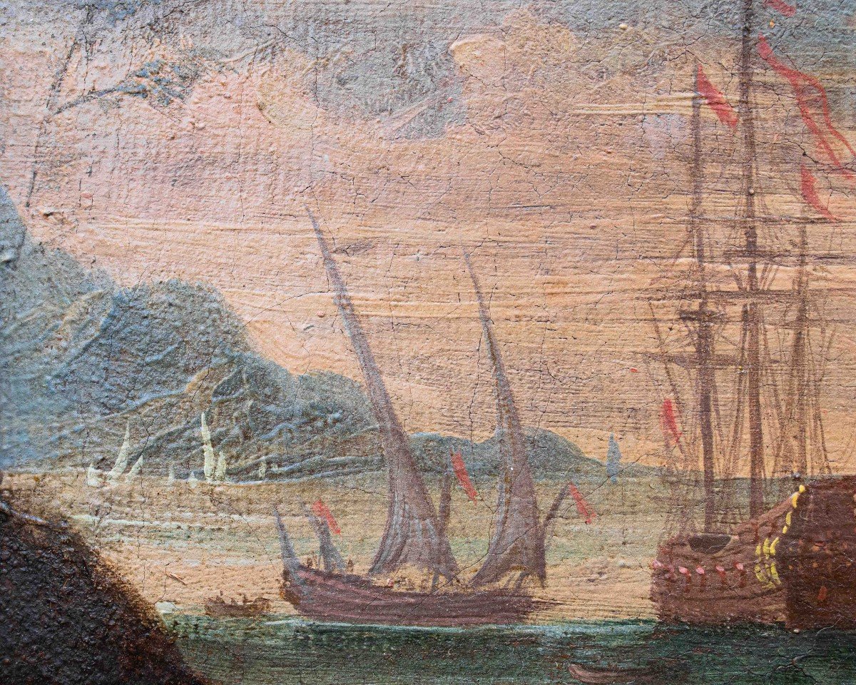 Late 17th - Early 18th Century, Couple Of Sea Views-photo-6