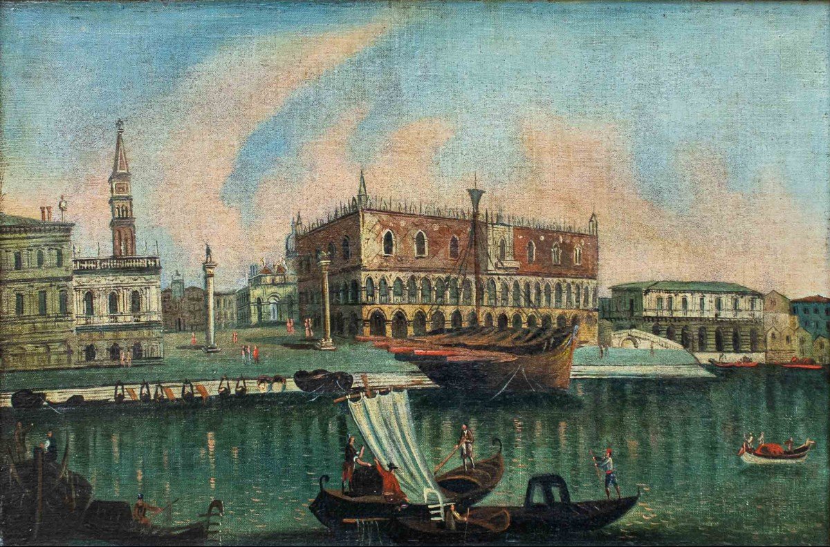 19ème Siècle, Vue Du Palais Des Doges à Venise-photo-2