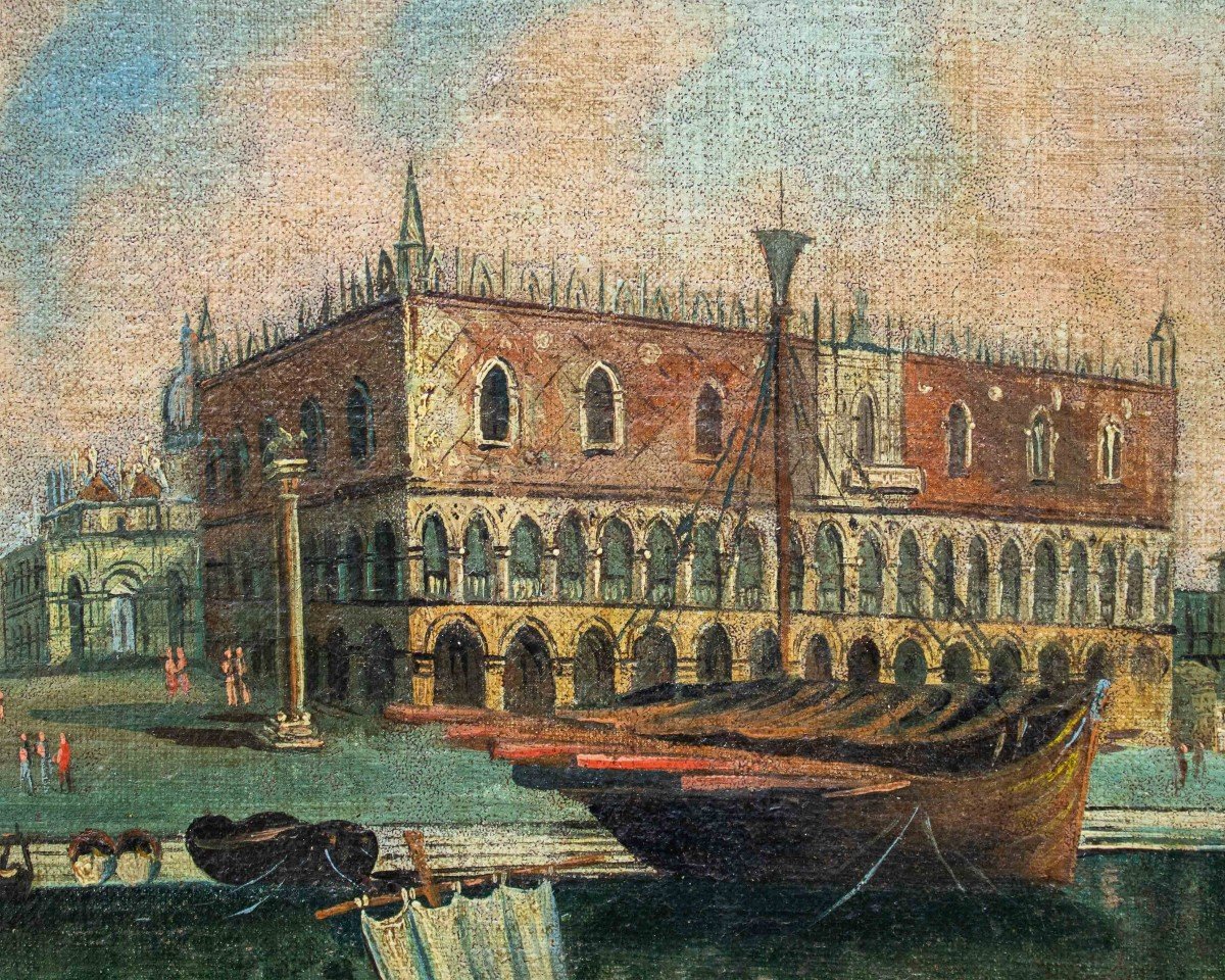 19ème Siècle, Vue Du Palais Des Doges à Venise-photo-3