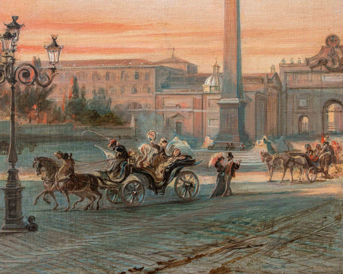 19th Century, View Of The Piazza Del Popolo -photo-3