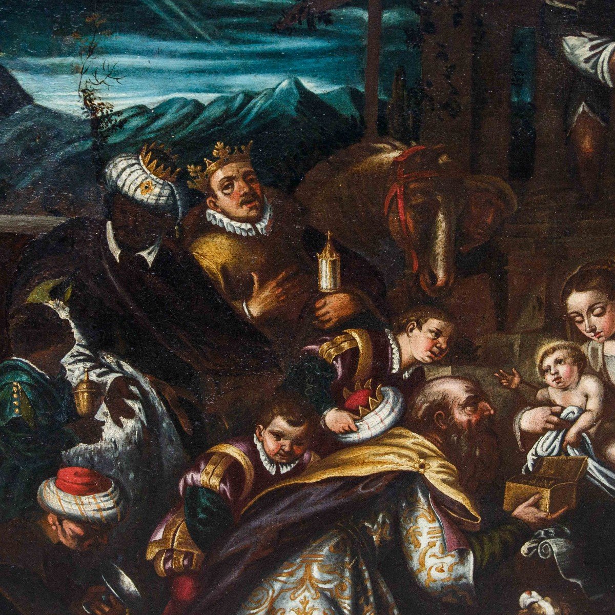 17th Century, Venetian School, Adoration Of The Magi-photo-2