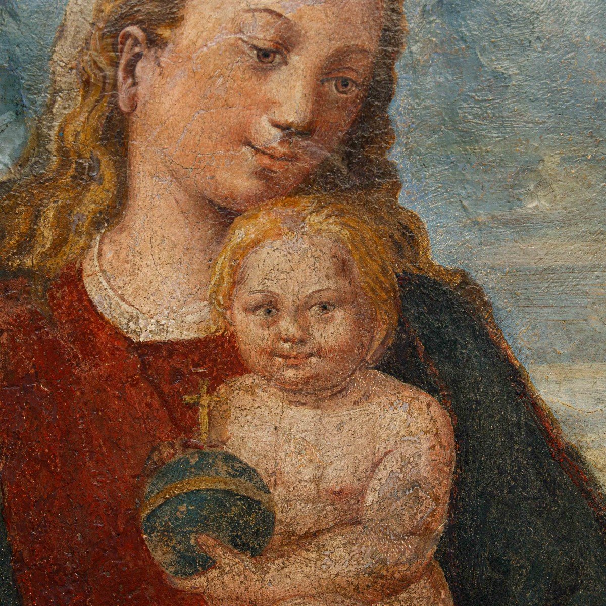 Bottega Di Francesco Granacci (1469 - 1543),  Madonna And Child-photo-3