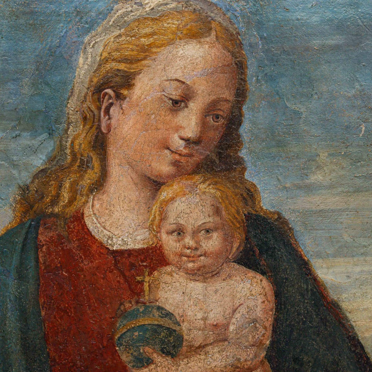 Bottega Di Francesco Granacci (1469 - 1543),  Madonna And Child-photo-1