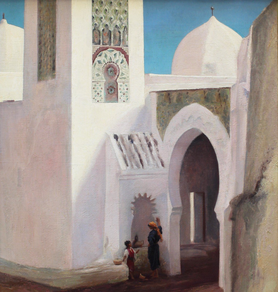 Auguste-alexandre Hirsch (lyon, 1833 - Paris, 1911),  Scene In The Arab City-photo-3