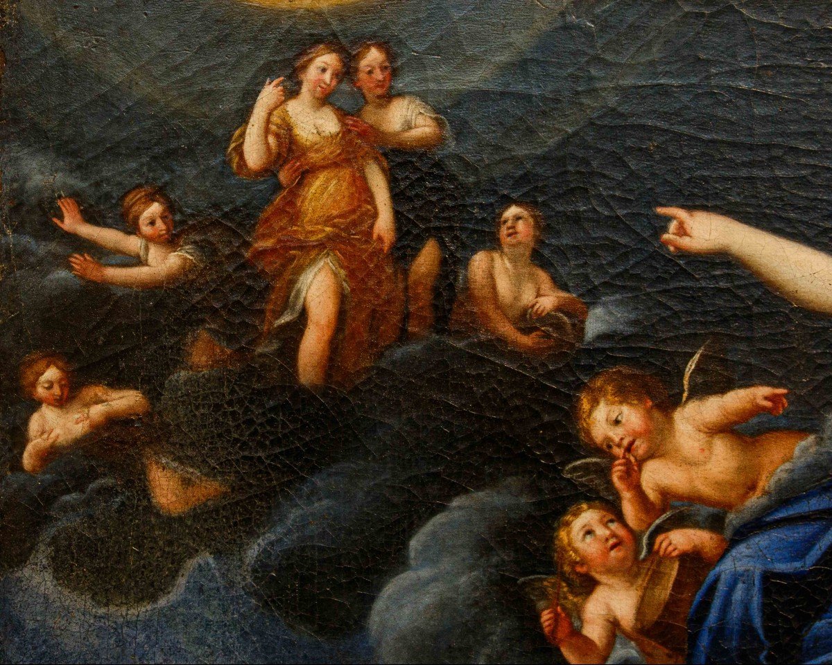 17th Century, Bottega Di Francesco Albani, Juno Asks Aeolus To Free The Winds-photo-4