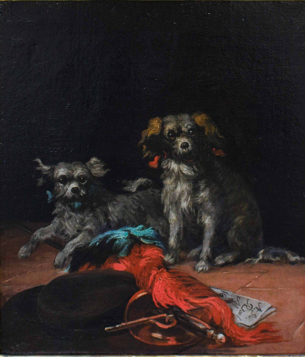 17th Century, Scene With Two Little Dogs-photo-2