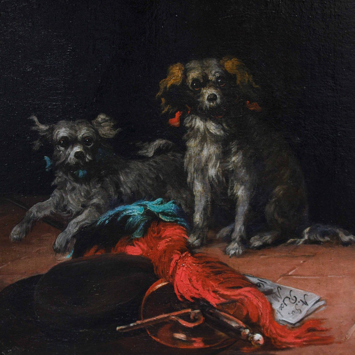 17th Century, Scene With Two Little Dogs-photo-3