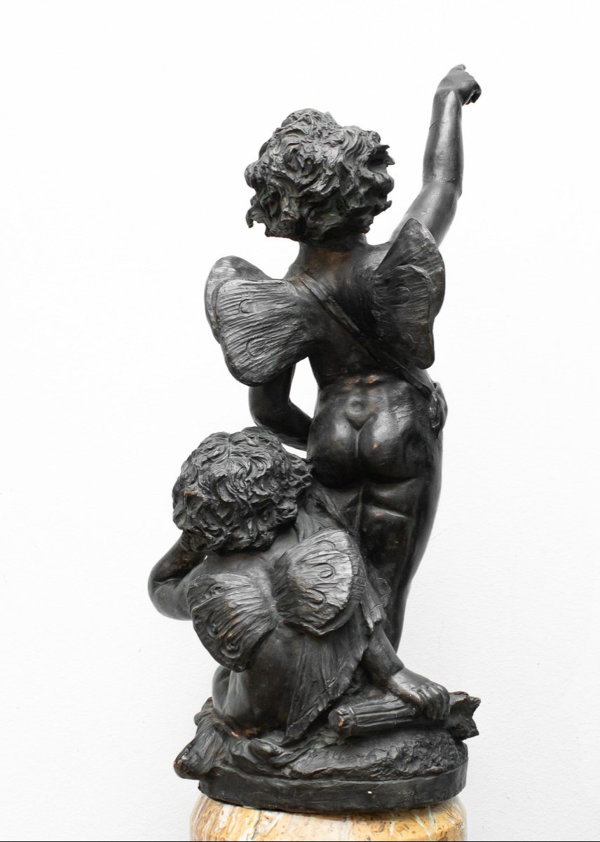 Plasticien Du 19ème Siècle, Couple De Putti-photo-8