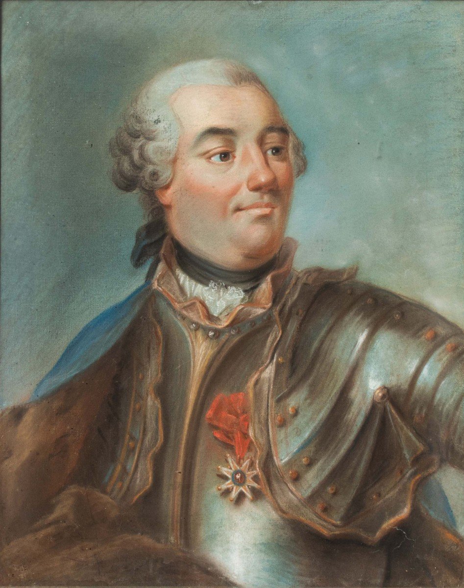 école Française, 18ème Siècle, Portrait De Louis XV De France Et De La Reine Consort -photo-4