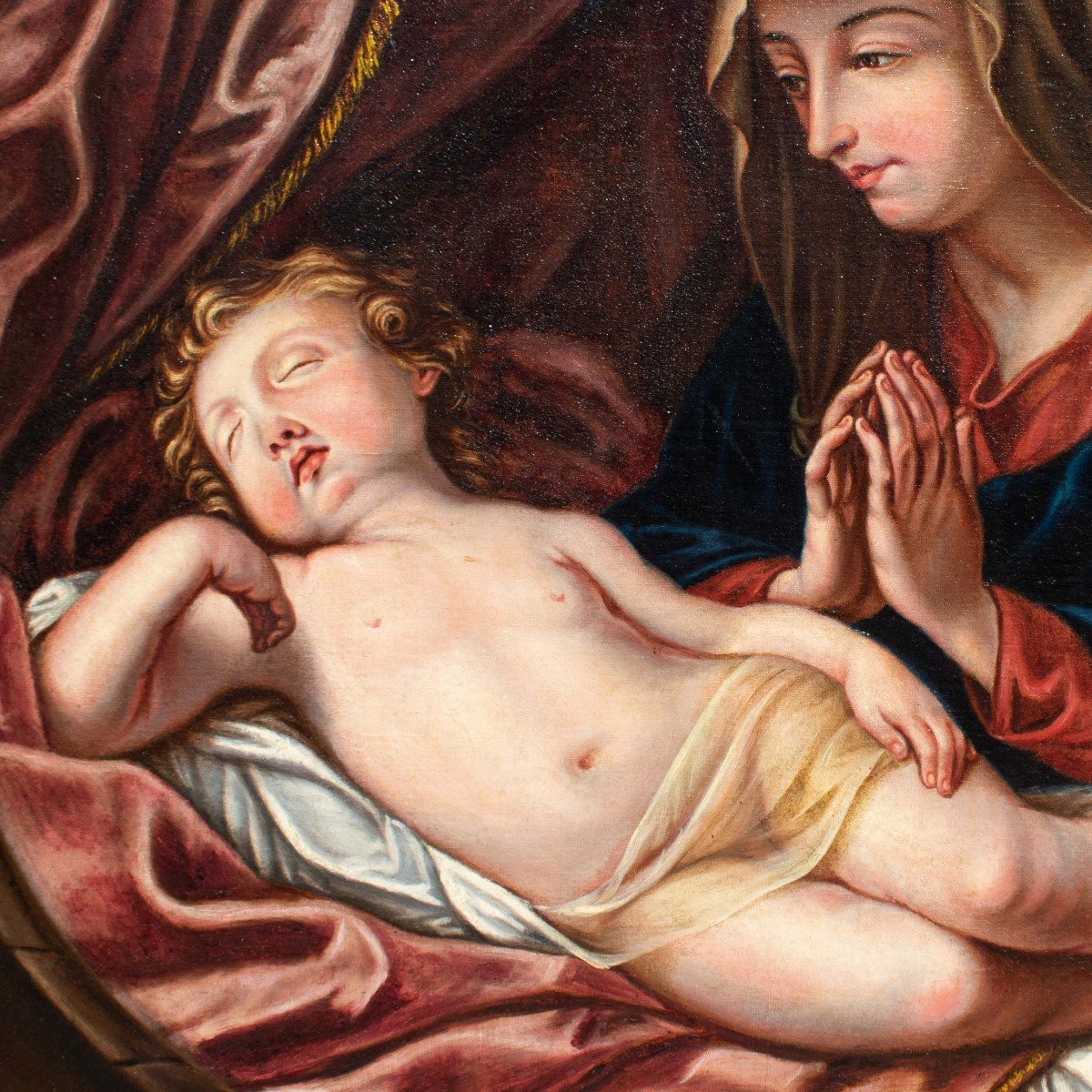 Adèle Pinot (1848), De Guido Reni, Notre-dame En Adoration De L’enfant Endormi-photo-4