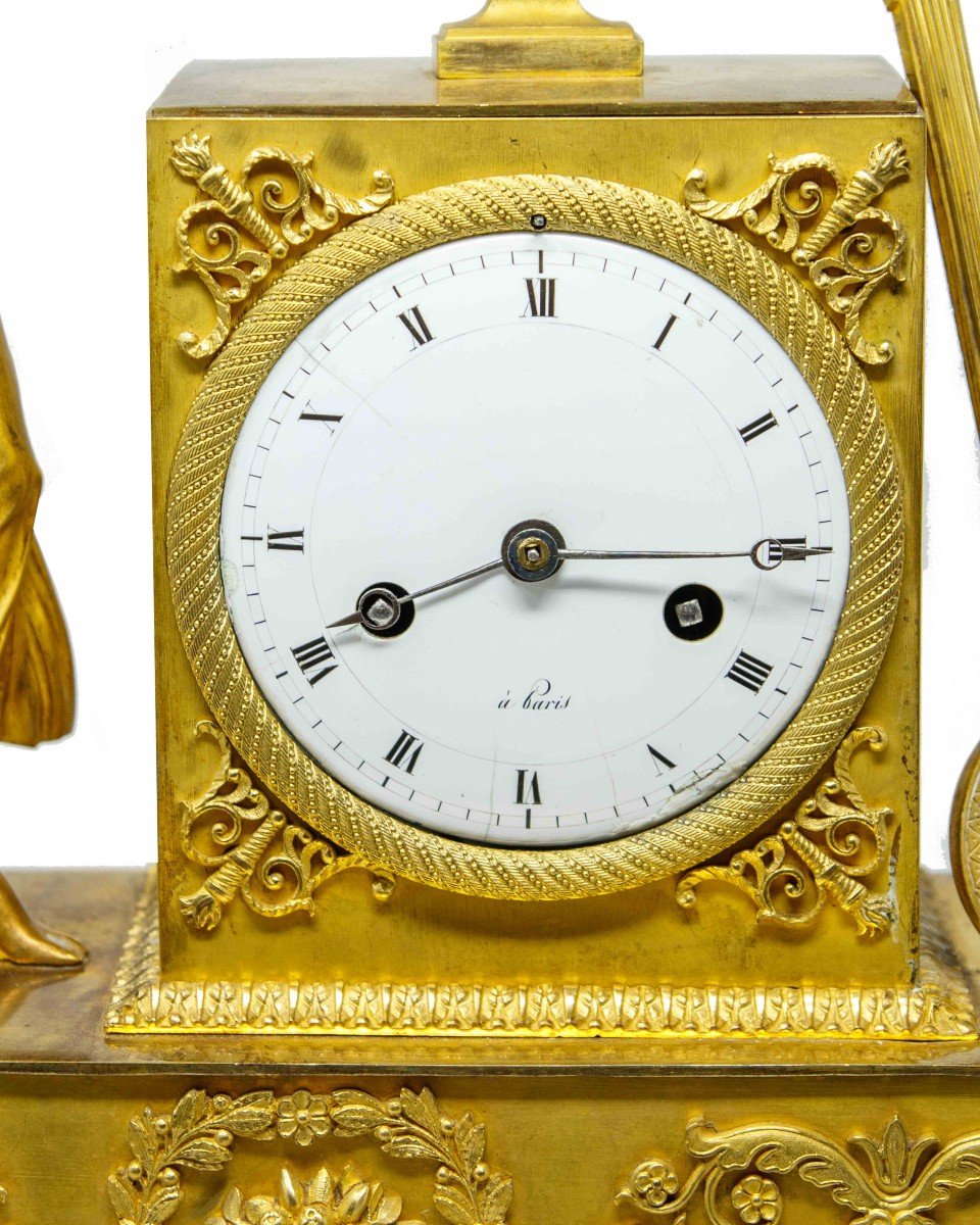 Paris, 19th Century, Clock With Musician-photo-4