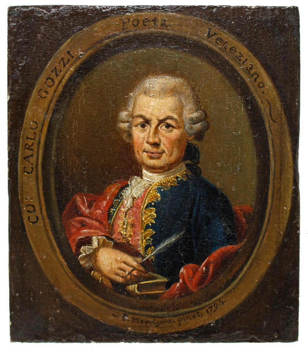 Peter Mequignon (1768-1826), 1794, Portrait Of Carlo Gozzi