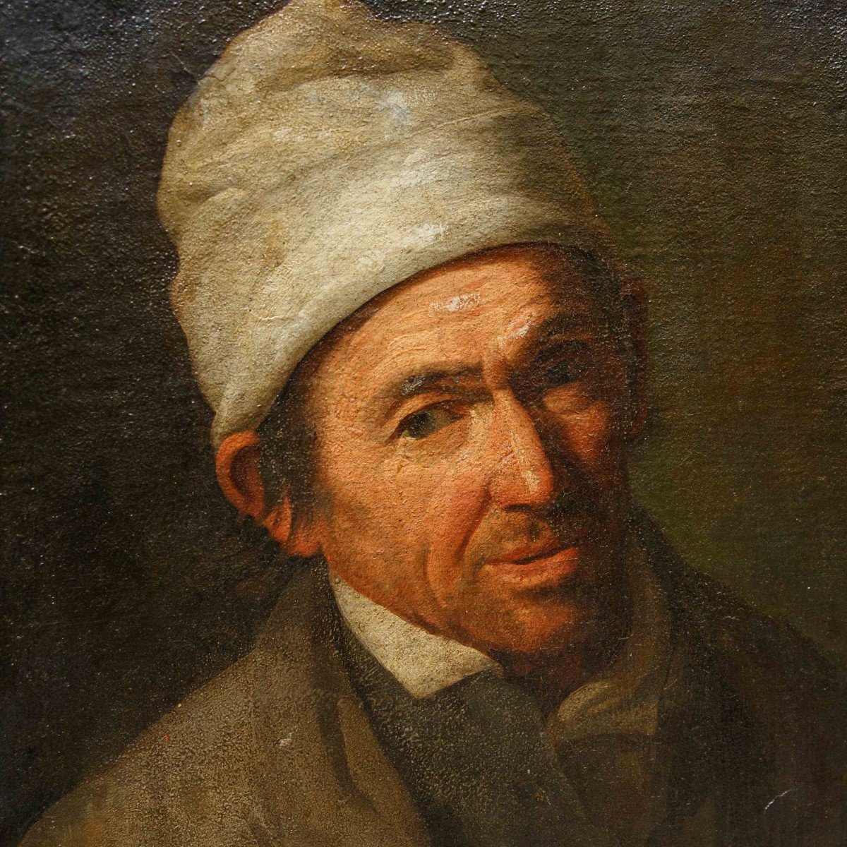 17ème Siècle, Portrait D’homme Avec Bonnet-photo-2