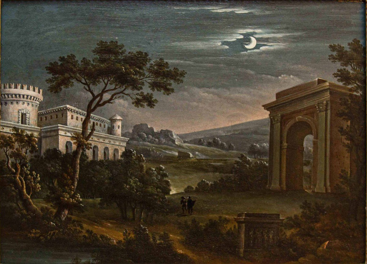 Neoclassical Painter, 19th Century  Four Landscapes-photo-3