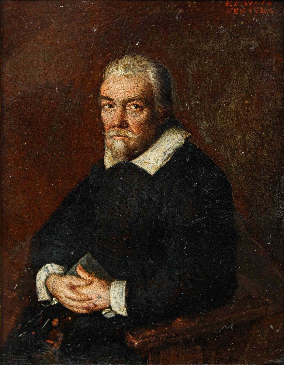 Venetian School Of The Late 16th Century, Portrait Of A Gentleman-photo-2