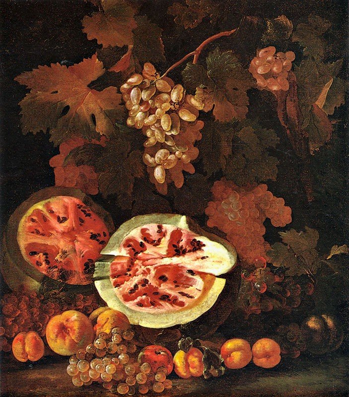 Nature Morte Avec Melon Et Raisins-photo-3