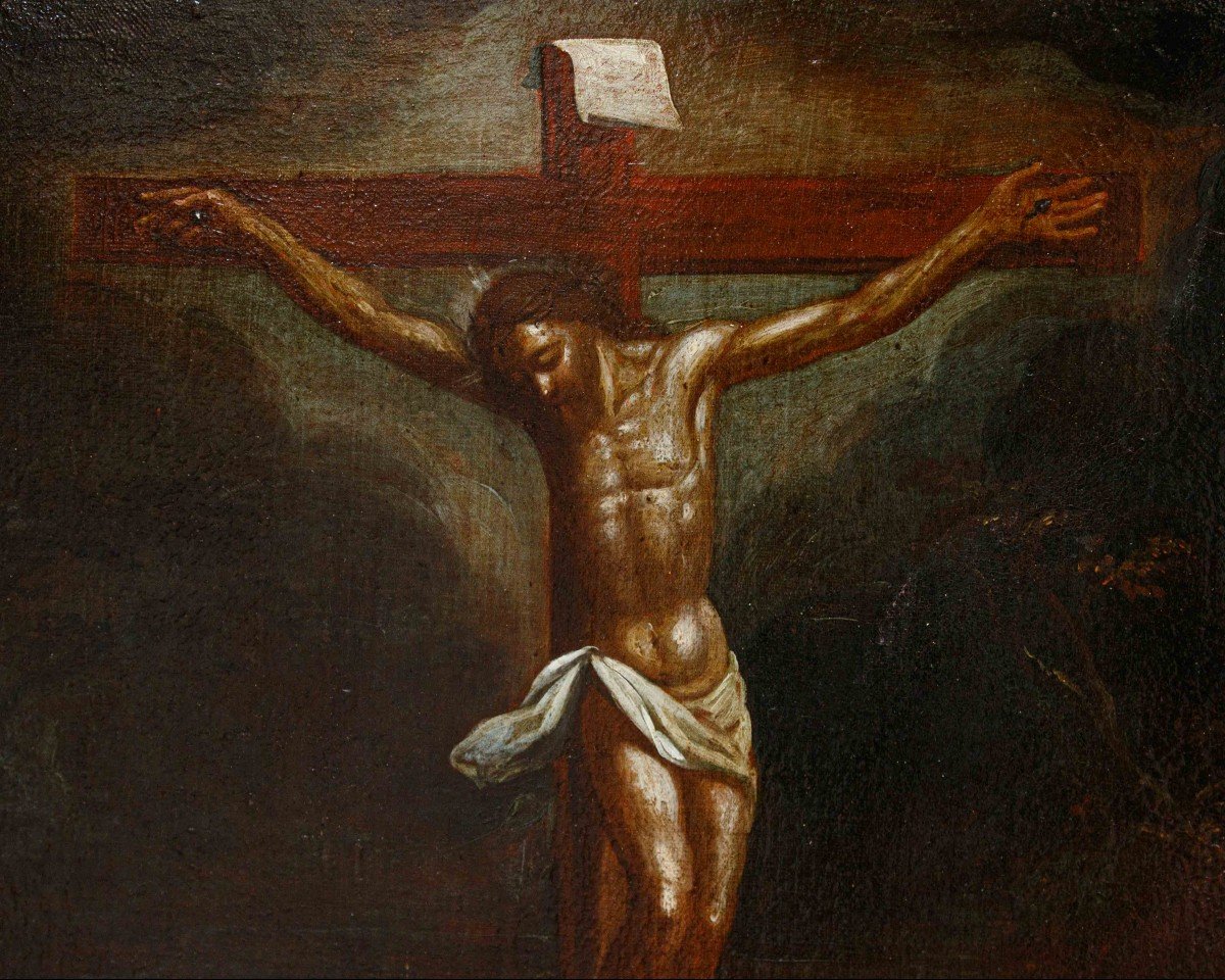 Francesco Zucco (bergame, 1570 Environ - Bergame, 3 Mai 1627), Crucifixion Avec Les Saints-photo-3