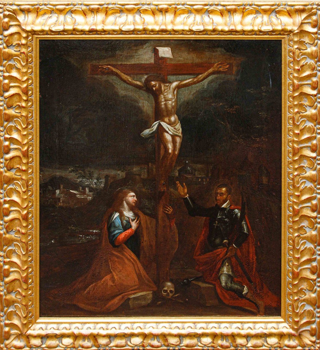 Francesco Zucco (bergame, 1570 Environ - Bergame, 3 Mai 1627), Crucifixion Avec Les Saints