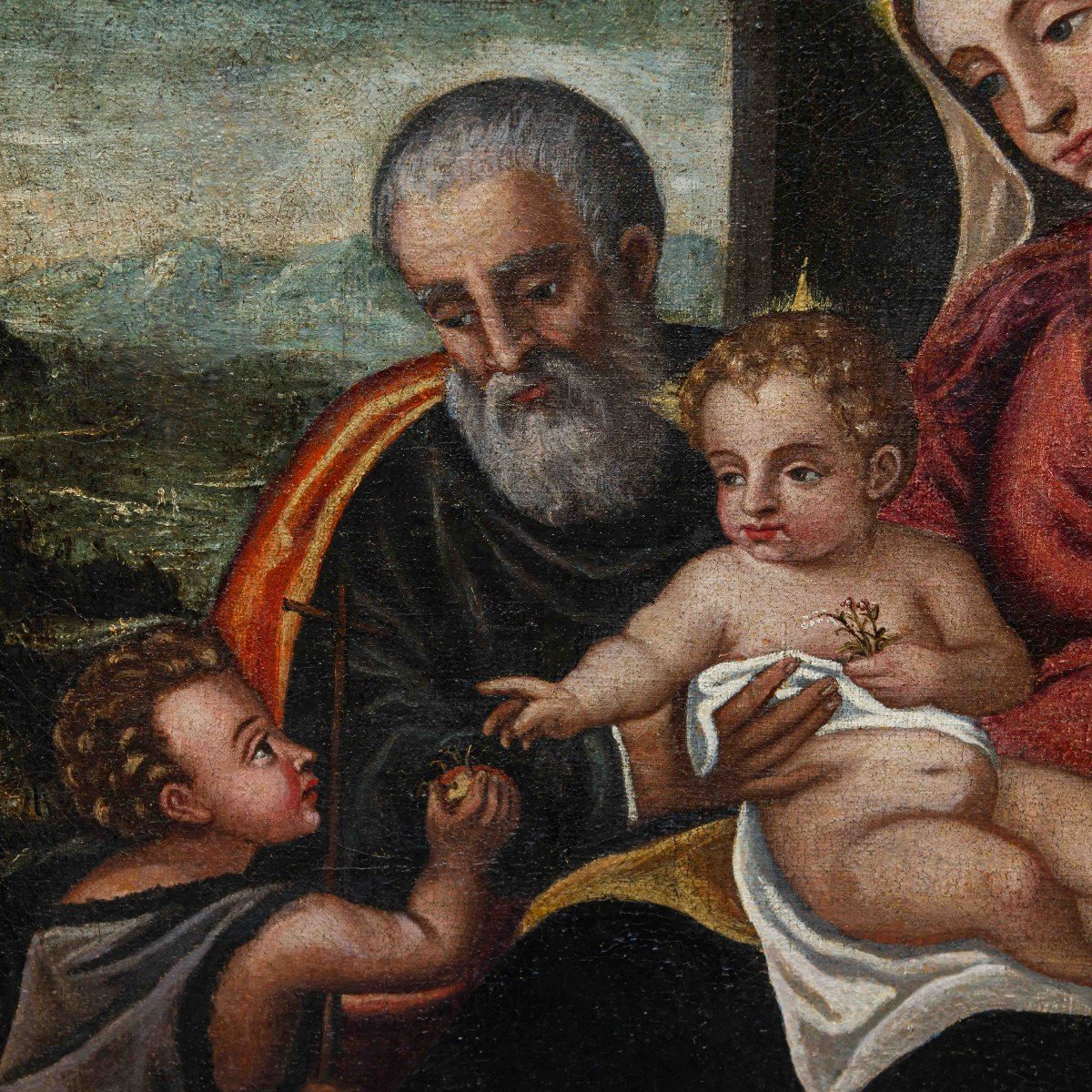 Workshop Of Polidoro De Renzi, Holy Family With Saint John-photo-2