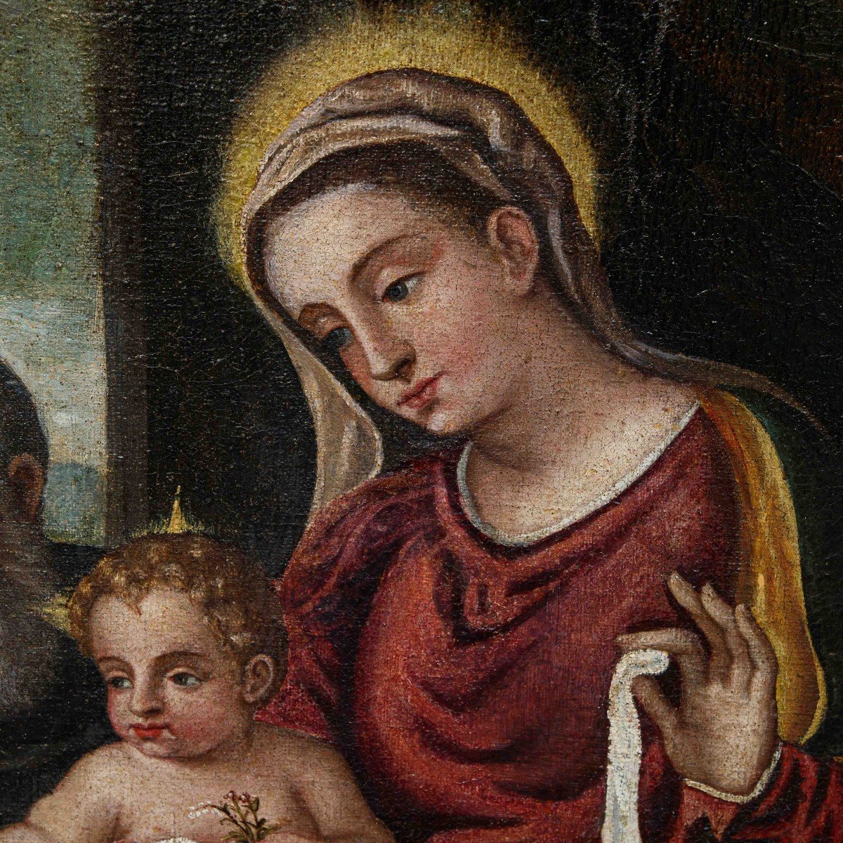 Workshop Of Polidoro De Renzi, Holy Family With Saint John-photo-3