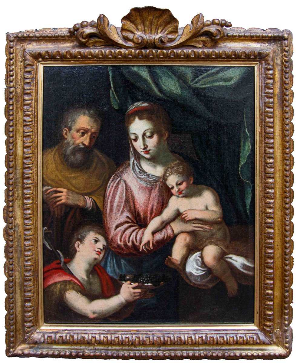 Scope Of Prospero Fontana (bologna, 1512 - Bologna, 1597), Holy Family With Saint John