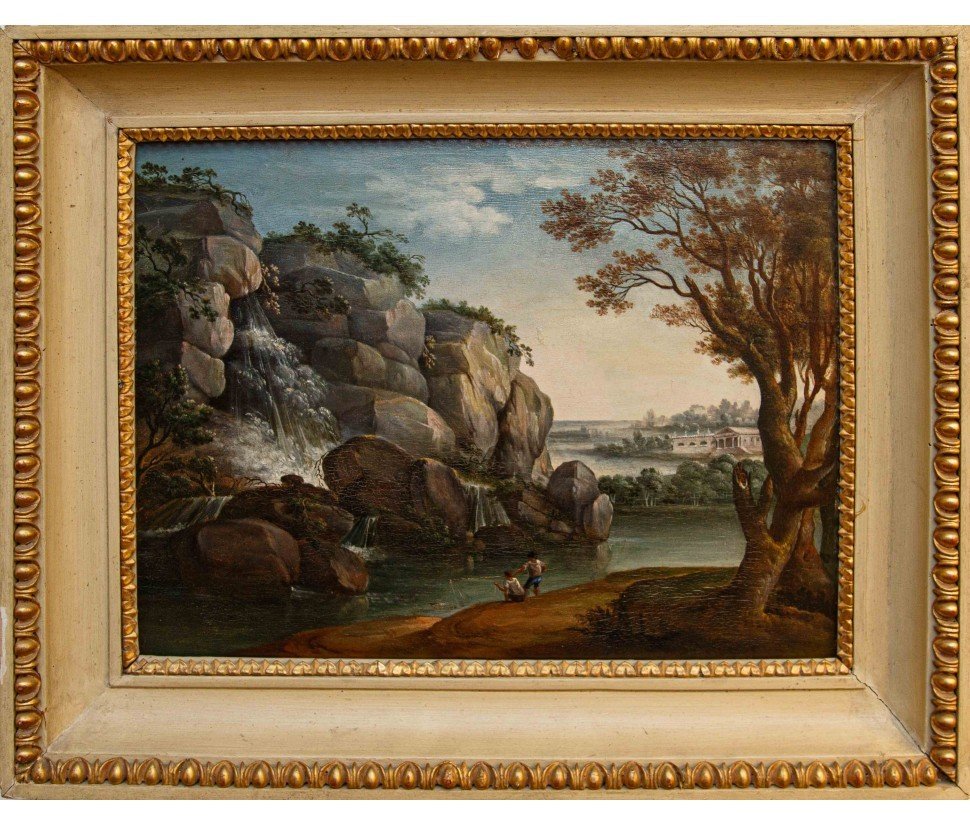 Neoclassical Painter, 19th Century, Four Landscapes-photo-3