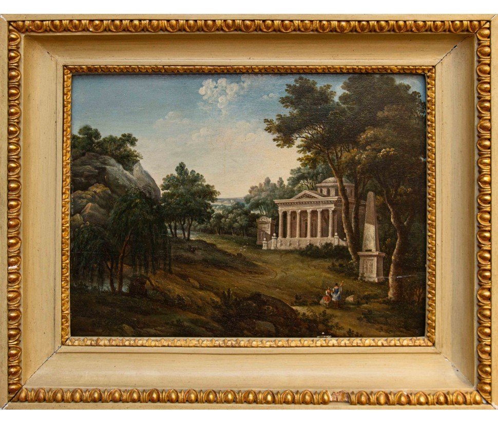 Neoclassical Painter, 19th Century, Four Landscapes-photo-4