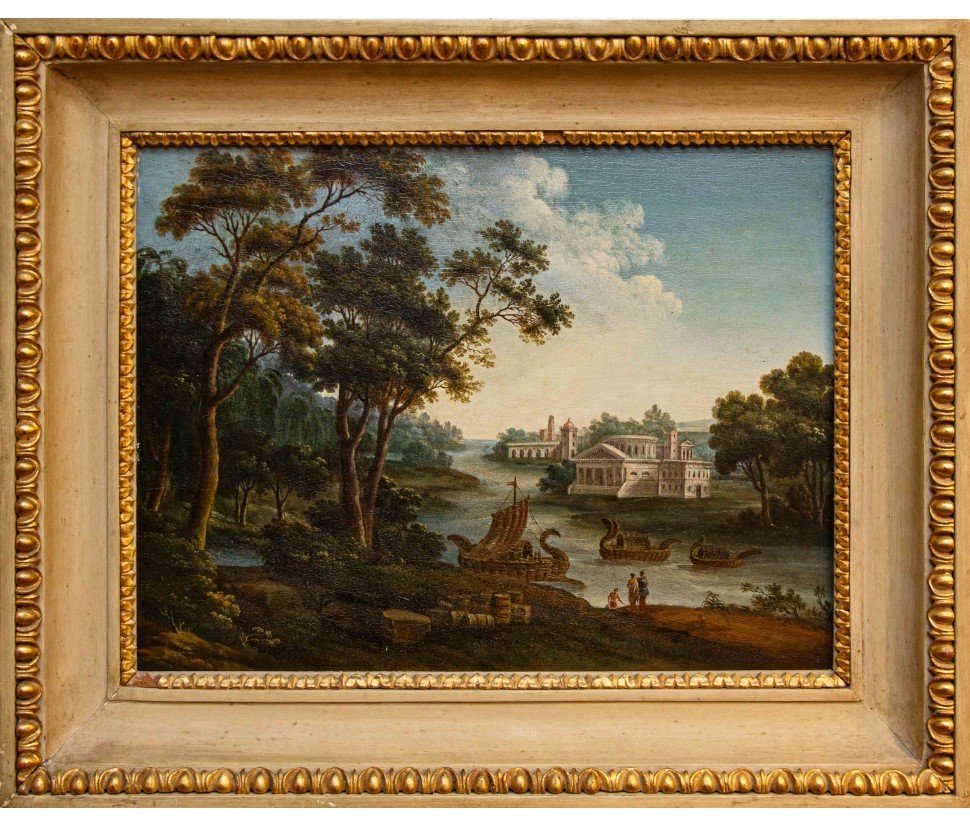 Neoclassical Painter, 19th Century, Four Landscapes-photo-1