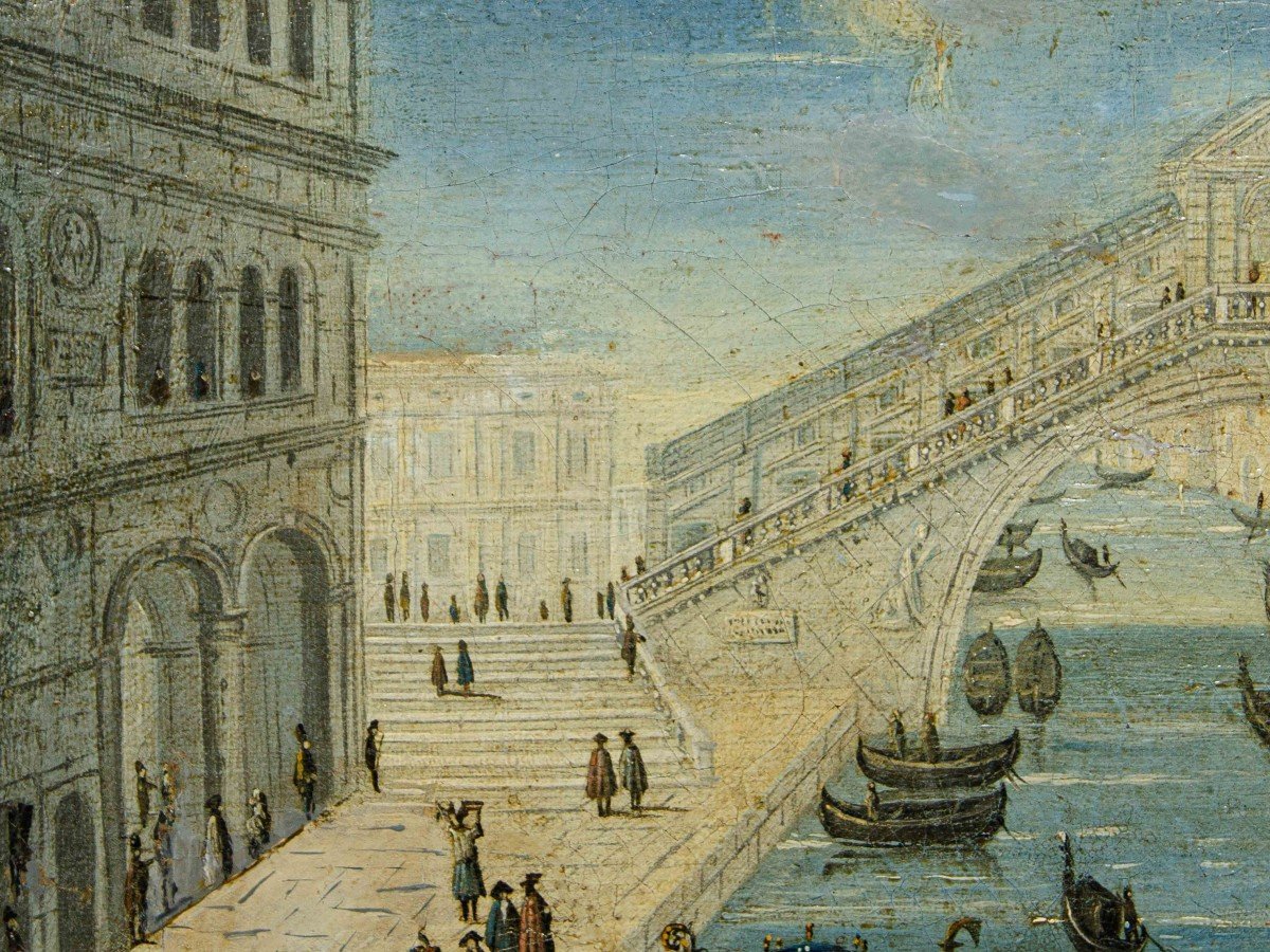 école Italienne De La Fin Du XVIIe Siècle Ou Du Début Du XVIIIe Siècle, Vue Du Grand Canal-photo-3