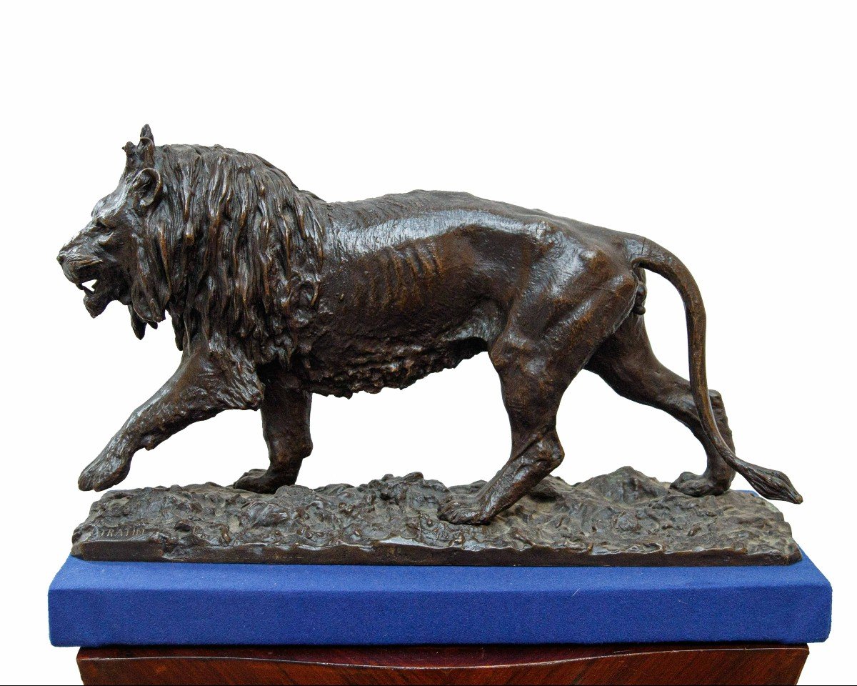 Christophe Fratin (metz, 1801 - Le Raincy, 1864), Lion En Embuscade