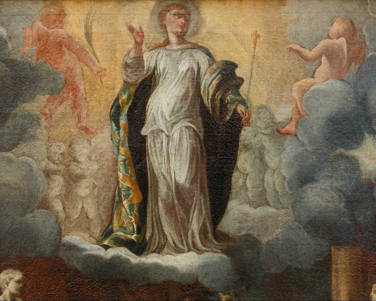 Girolamo Mazzola Bedoli (parma, 1500 Ca - 1569) Attr., Allegory Of The Immaculate-photo-4