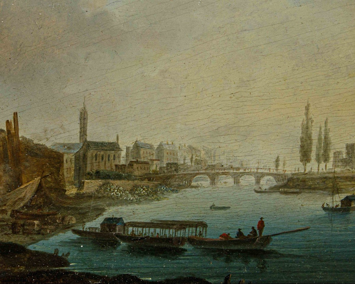 Portée De Hendrik Frans Van Lint, (anvers, 1684 - Rome, 1763), Vue De La Ville -photo-3