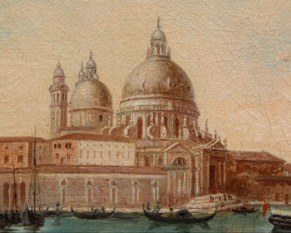 XIXe Siècle, Vue De Venise Avec Punta Della Dogana-photo-1