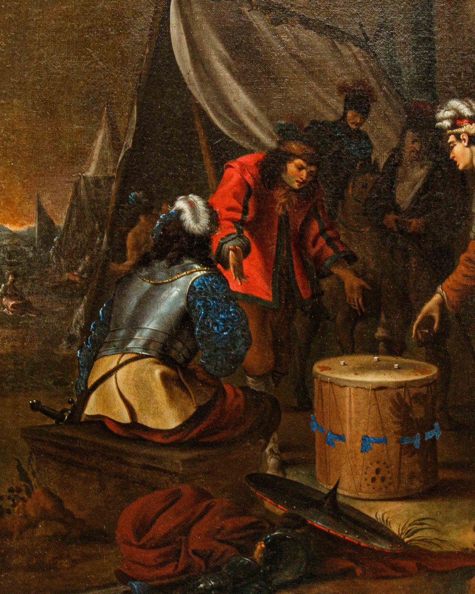 Johann Heinrich Schönfeld, Gentildonna Riding At A Tavern And Dice Players-photo-5