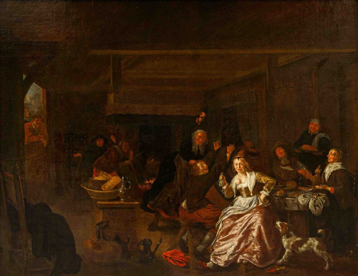 Cercle De Jan Miense Molenaer (haarlem, 1610 ça. - 1668), Scène De Genre-photo-7