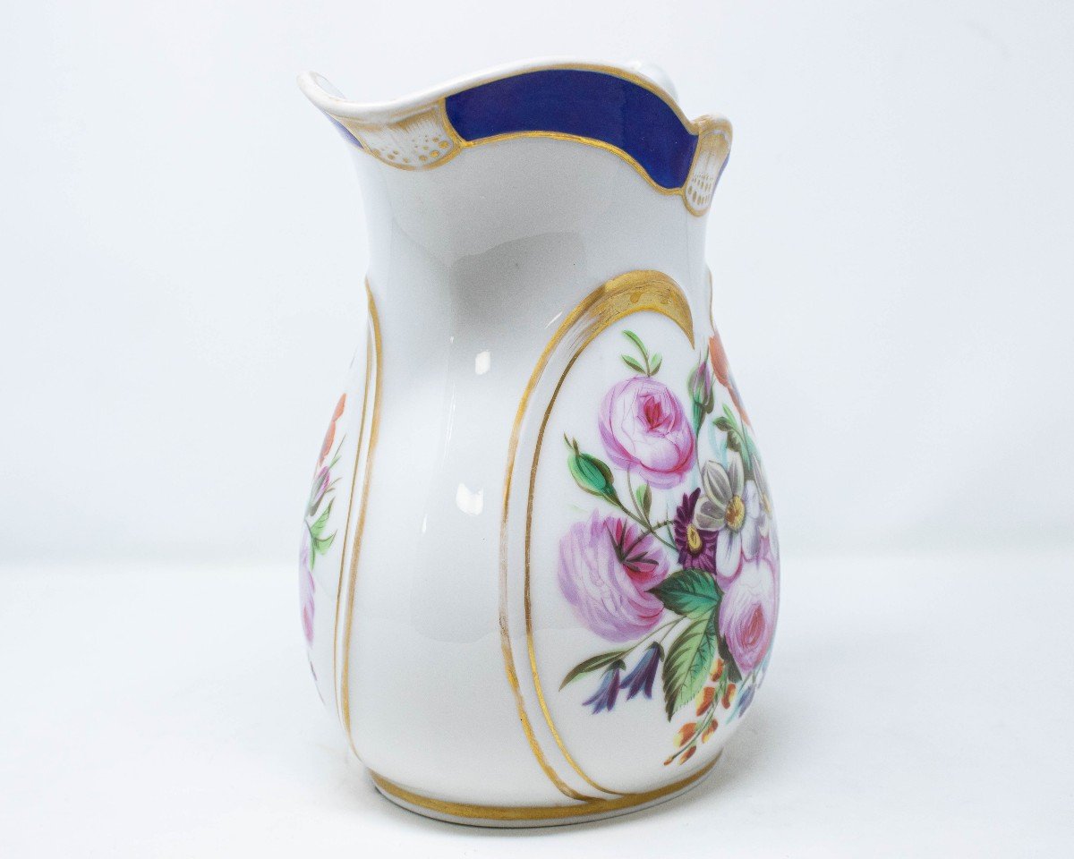 Jug With Floral Decoration, 19th Century-photo-4