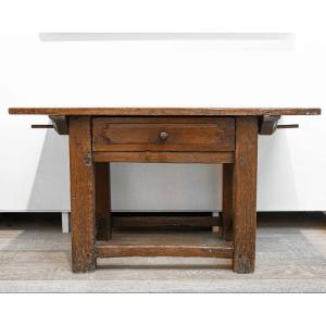 17th Century, Fratino Table With Drawer Under Top