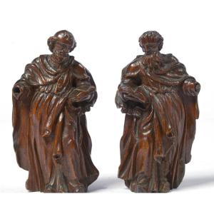 German School, 17th Century  ,couple Of Apostles