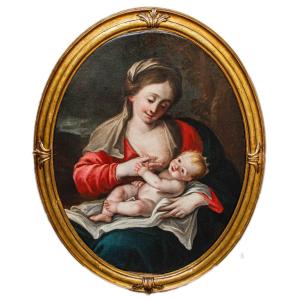 18th Century, Emilian School, Madonna And Child